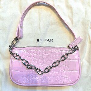 BY FAR Mini Rachel Croc-Effect Leather Bag